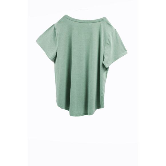 Style & Co Plus Size Solid Burnout T-Shirt Size 1X Green - Picture 4 of 4